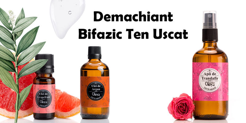Demachiant natural bifazic ten uscat sau normal cu ulei de argan