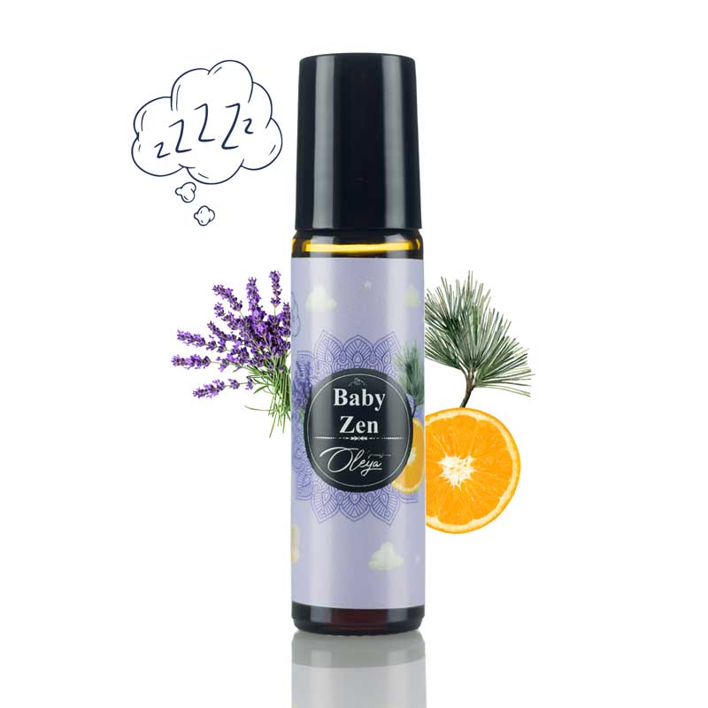 Baby Zen Roll-on Uleiuri Esențiale pentru Copii pentru Calm si Somn cu Portocala, Lavanda si Cedru