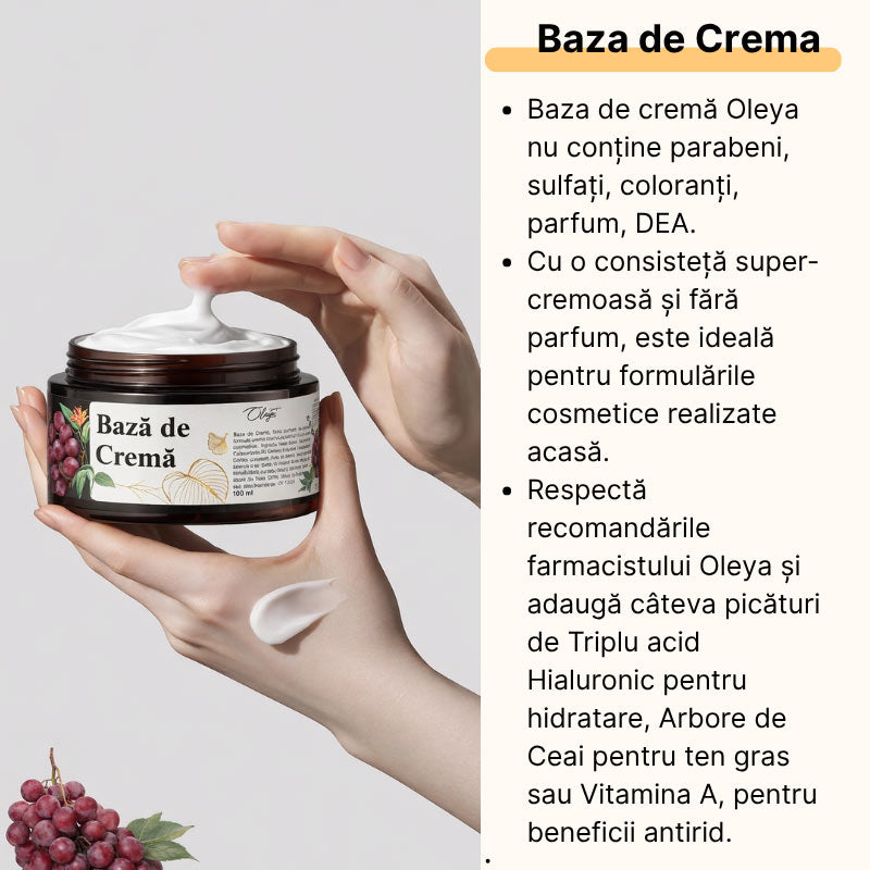 Baza de crema, fără sulfaţi şi parabeni