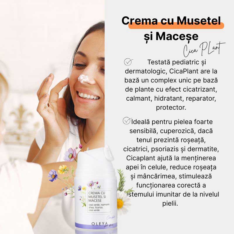 CicaPlant - Crema cicatrizanta cu Macese, Rozmarin si Musetel
