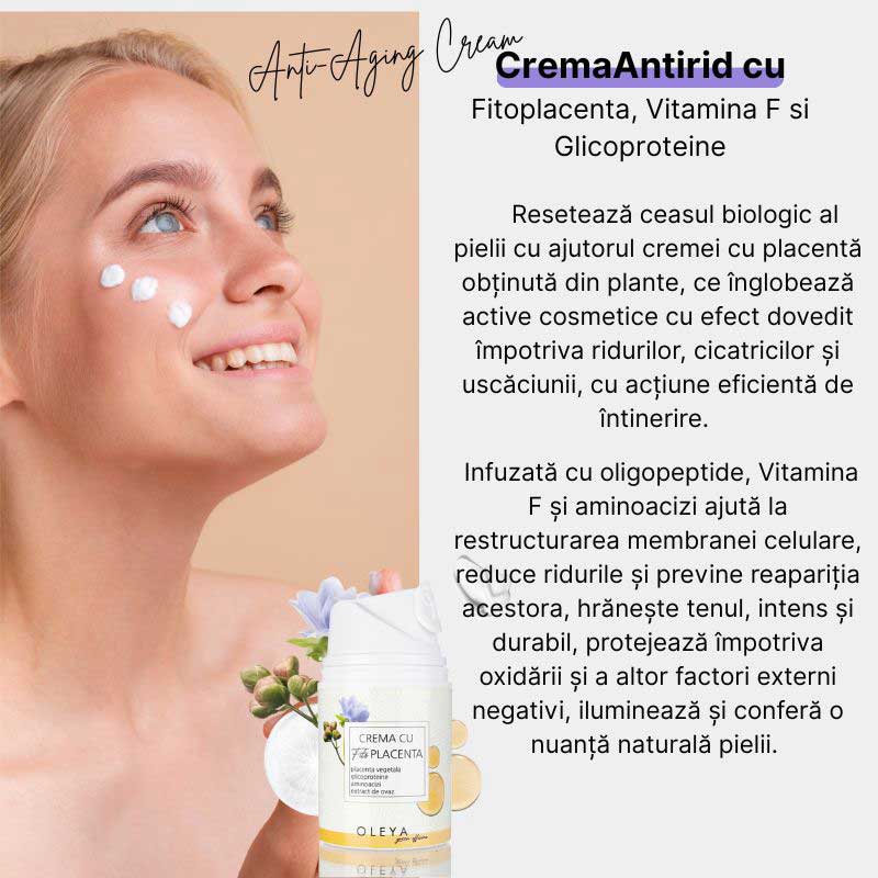 Anti-Aging DNA Cream- Crema antirid cu Fitoplacenta, Vitamina F si Glicoproteine