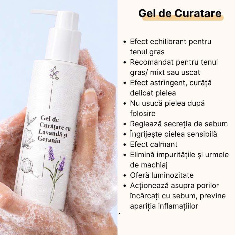 Purify & Balance - Gel de Curatare cu Lavanda si Geraniu