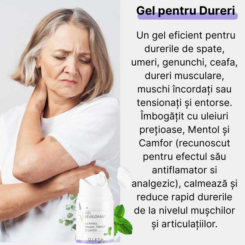Pain Relief - Gel revigorant cu Menta, Camfor, Arnică, Mentol și Eucalipt