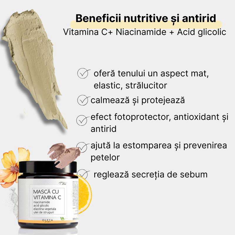 Bright C-Mask - Masca cu Vitamina C, Niacinamide si Elastină