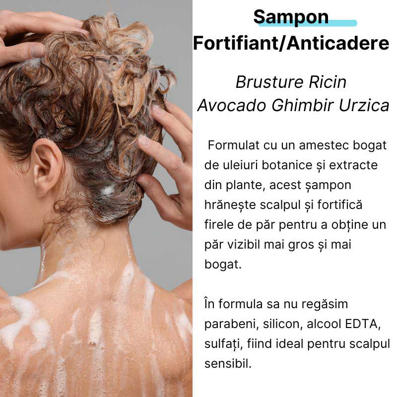 Growth and Repair - Sampon fortifiant cu Ulei Avocado, Ricin, Ghimbir si Brusture