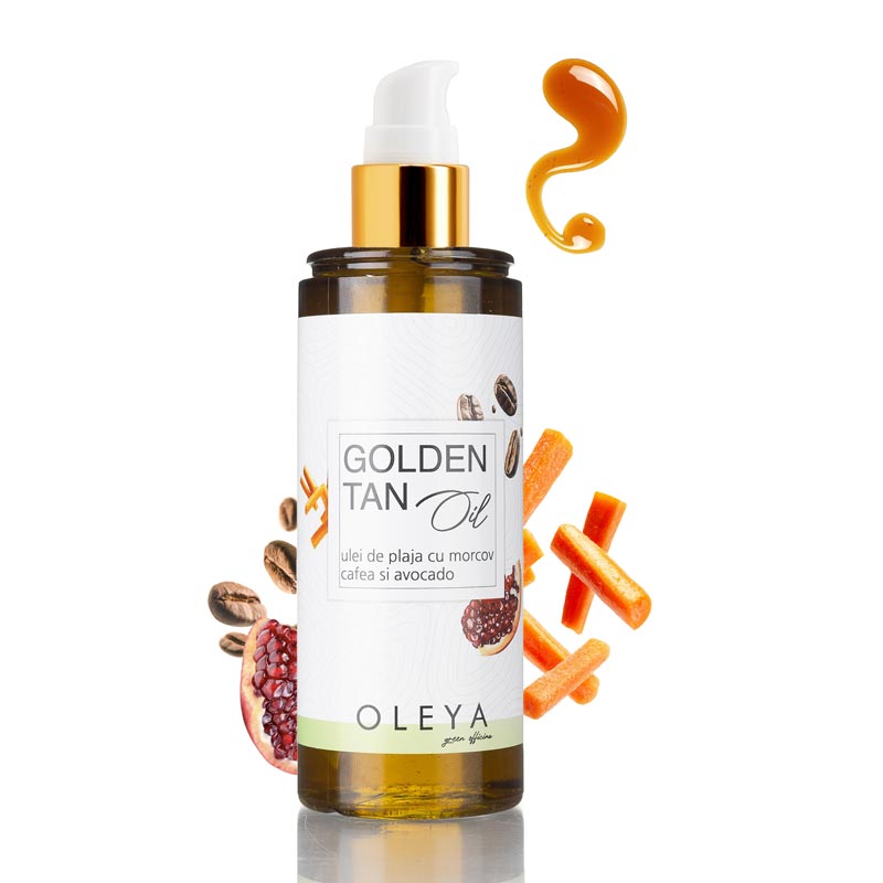 Golden Tan Body Oil - Ulei de plaja cu Morcov, Cafea si Avocado